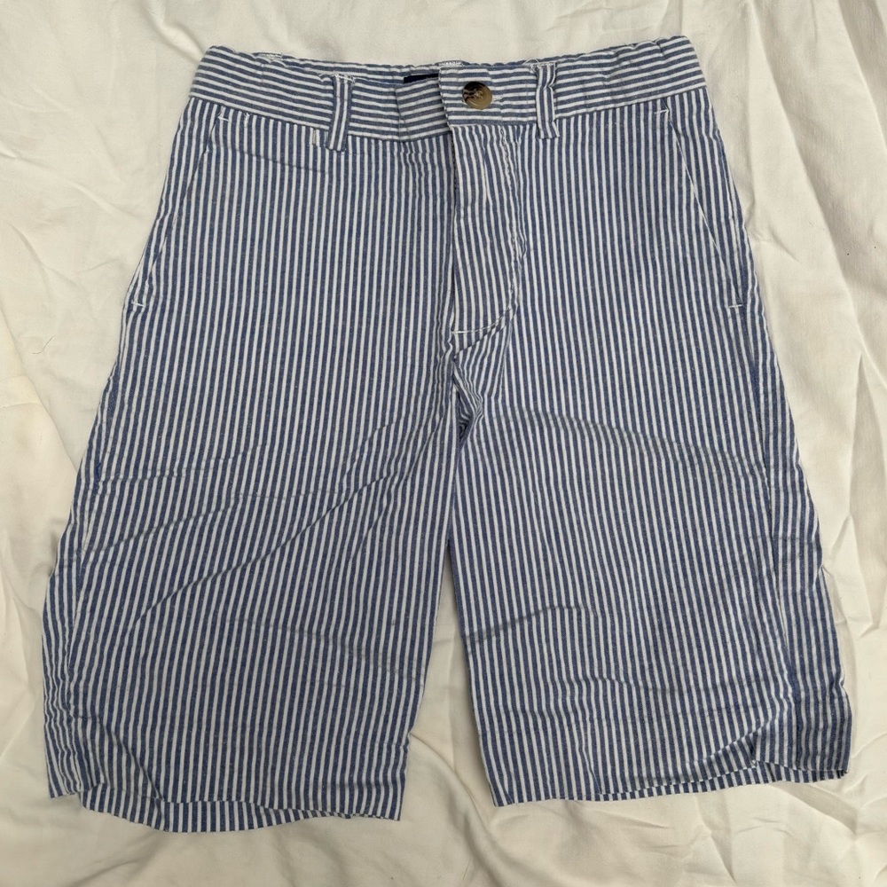 POLO RALPH LAUREN Blue Seersucker Boys Shorts size 7